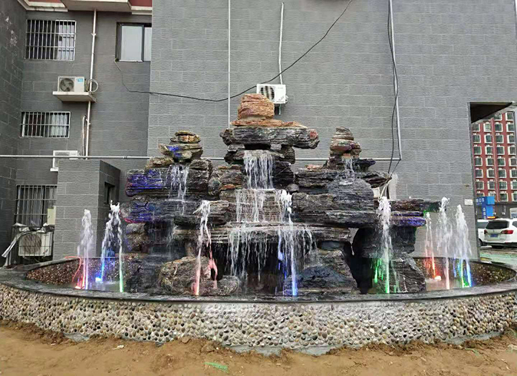 噴泉瀑布假山